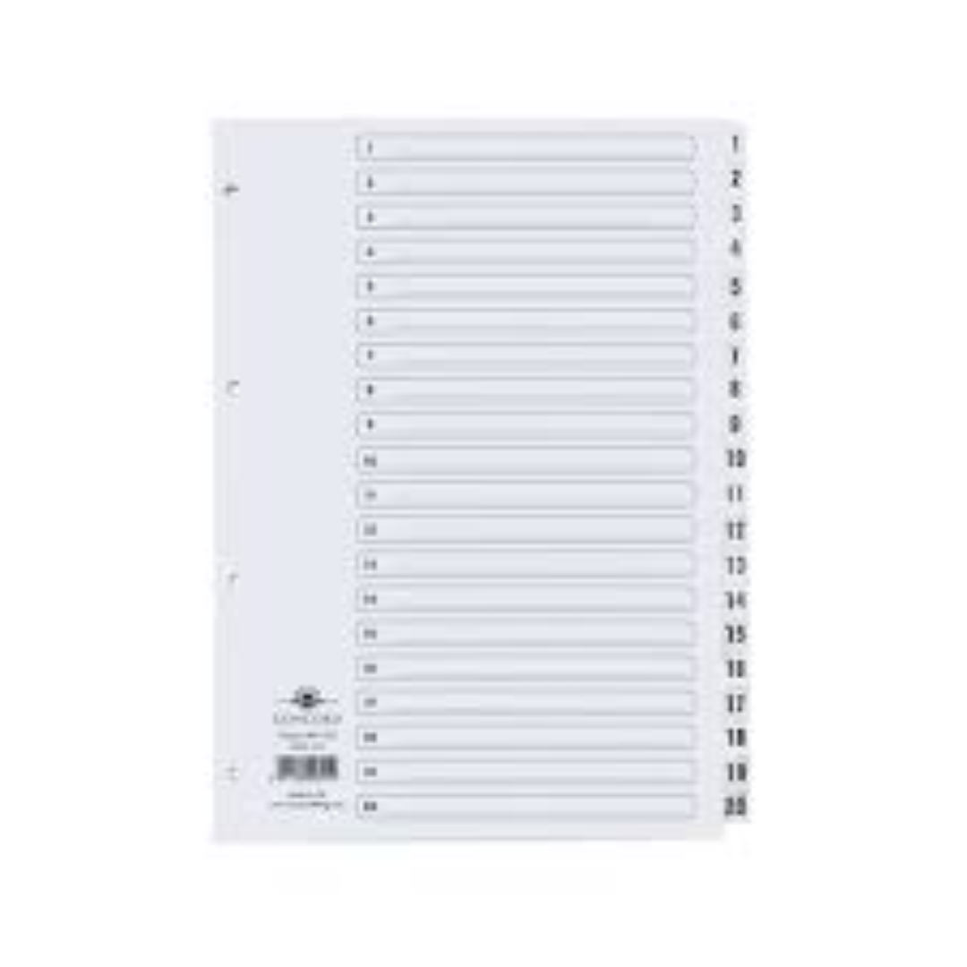 NINE FILE DIVIDERS A4